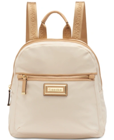 Shop Calvin Klein Belfast Backpack In Light Sand/gold