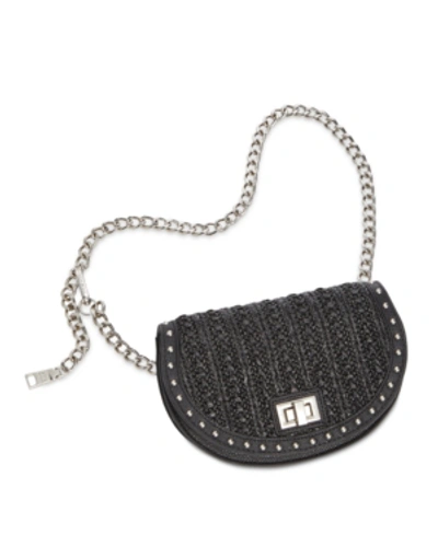 Shop Steve Madden Brooke Belt Bag In Black/silver