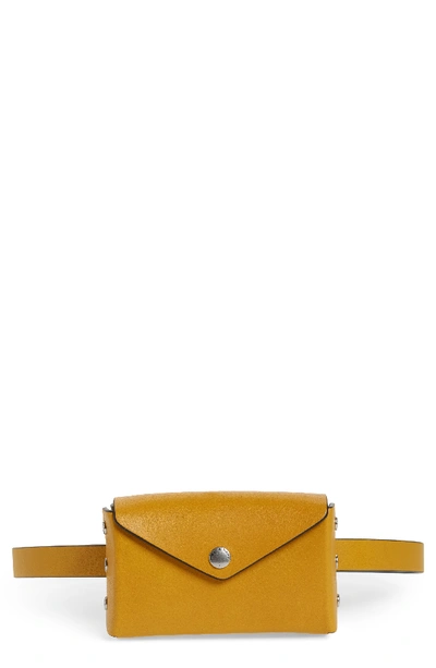 Shop Rag & Bone Atlas Leather Belt Bag - Yellow In Mustard