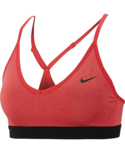 Shop Nike Indy Light-support Compression Sports Bra In Ember Glow