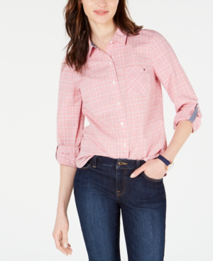 tommy hilfiger button up womens