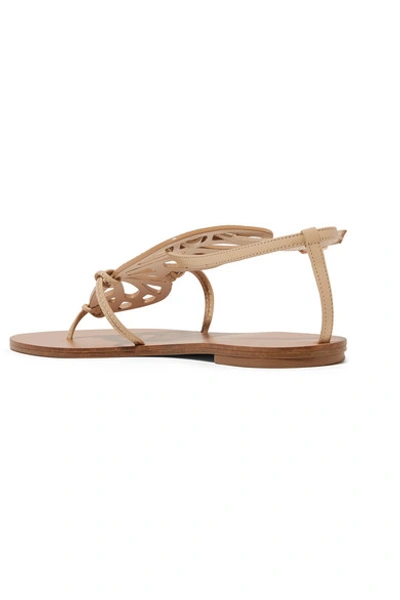 Shop Sophia Webster Butterfly Studded Leather Sandals In Neutral