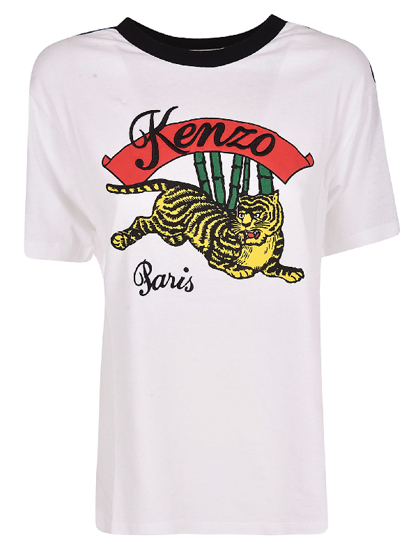 Kenzo Tiger T-shirt In White | ModeSens