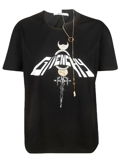 Shop Givenchy Dagger Chain T-shirt In Black