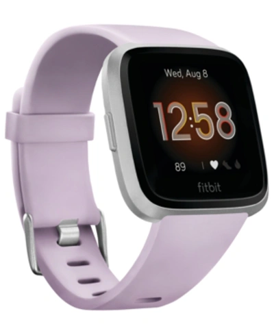 Shop Fitbit Versa Lite Lilac Strap Smart Watch 39mm In Purple
