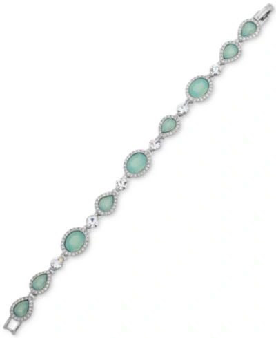 Shop Givenchy Crystal & Stone Flex Bracelet In Green