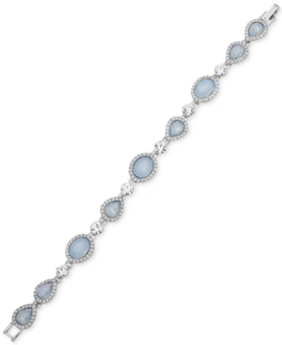 Shop Givenchy Crystal & Stone Flex Bracelet In Blue