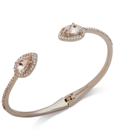 Shop Givenchy Crystal & Stone Cuff Bracelet In Gold