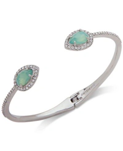 Shop Givenchy Crystal & Stone Cuff Bracelet In Green