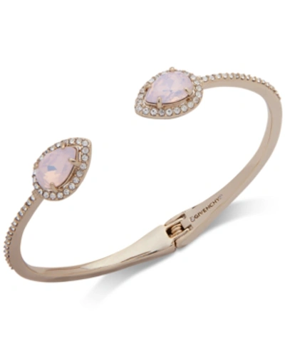 Shop Givenchy Crystal & Stone Cuff Bracelet In Pink