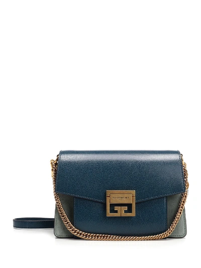 Shop Givenchy Small Gv3 Chain Bag In Blue