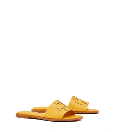 Shop Tory Burch Ines Slide In Daylily / Spark Gold