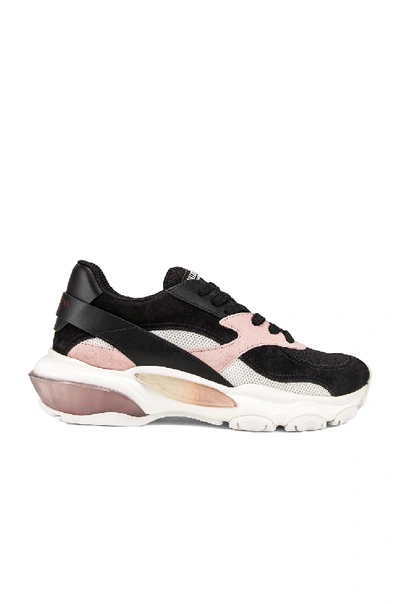 Shop Valentino Bounce Sneakers In Black,pink In Black & Rose
