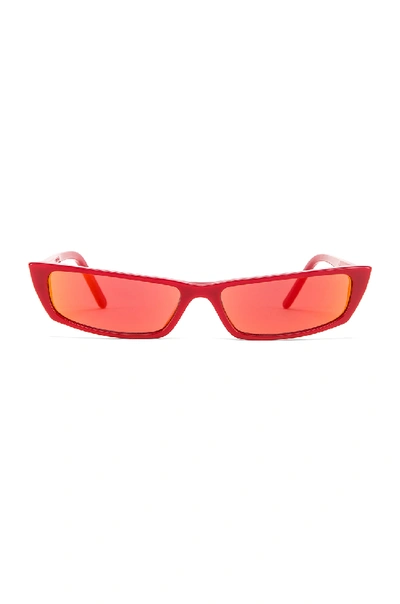Shop Acne Studios Agar Sunglasses In Red & Orange Mirror