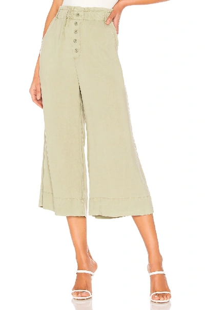 Shop Bella Dahl Button Front Crop Pant In Spring Vine