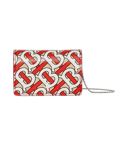 Shop Burberry Monogram Print Card Case With Detachable Strap In Multi