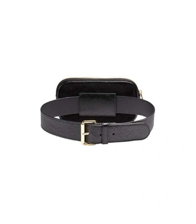 Shop Gucci Ophidia Mini Suede Belt Bag In Black Multi