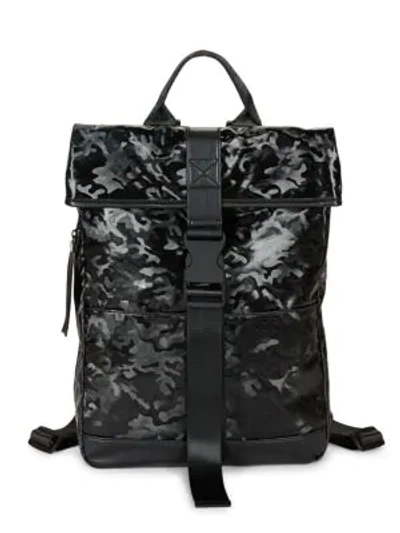 Shop Kendall + Kylie Military Print Backpack In Black