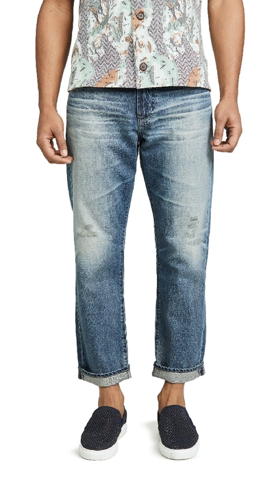 Shop Ag Turner Cropped Denim Jeans In 15 Years Wavelength