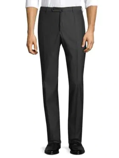 Shop Incotex Matty Tailored Trousers In Charcoal