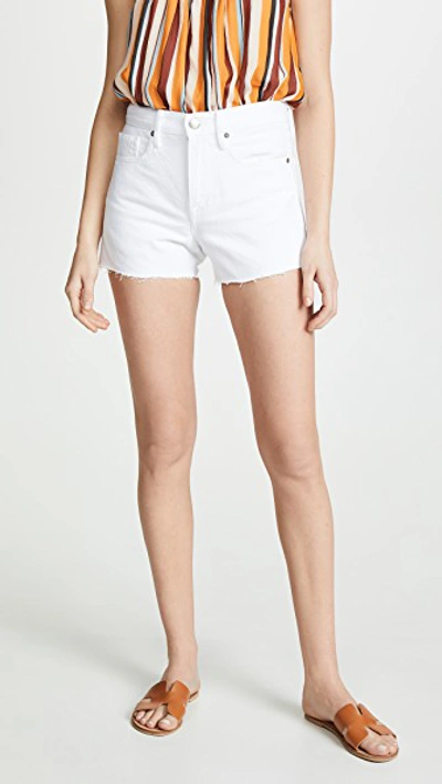 Shop Frame Le Brigette Shorts In Blanc Mezzo