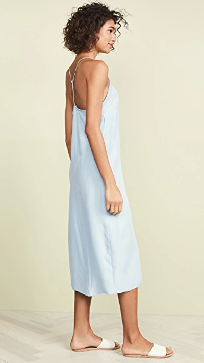 Shop Frame Midi Slip Dress In Soft Blue