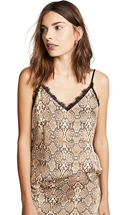 Shop Anine Bing Silk Cami In Python