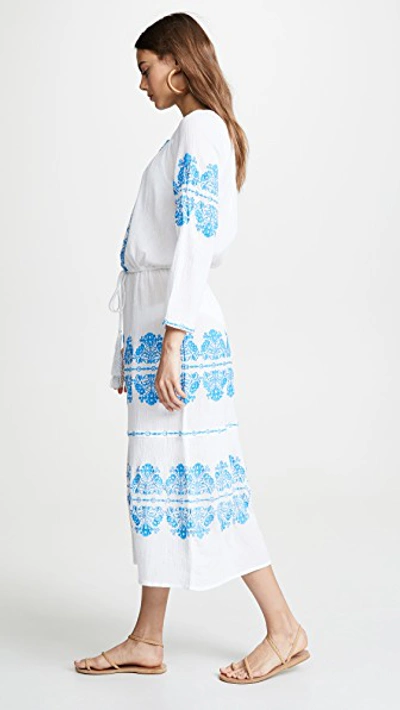 Shop Melissa Odabash Lillie Dress In White/blue