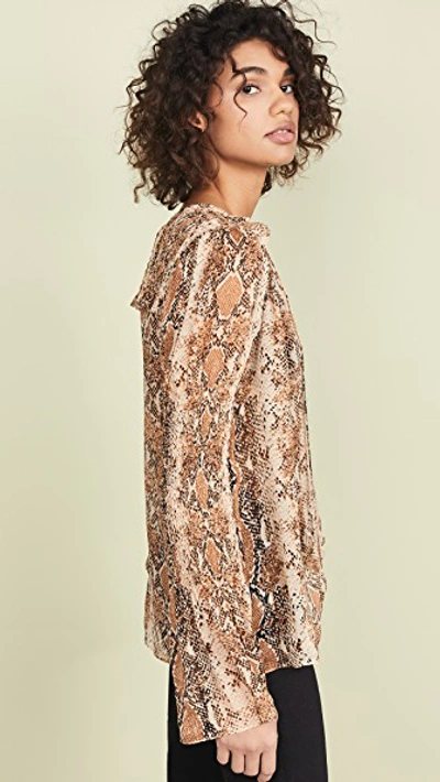 Shop Diane Von Furstenberg Rohini Top In Python Kola