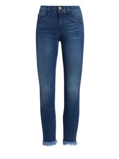 Shop Frame Le Skinny De Jeanne Raw Hem Cropped Jeans In Cantine