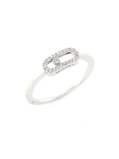 Shop Messika Move Uno 18k White Gold & Diamond Ring