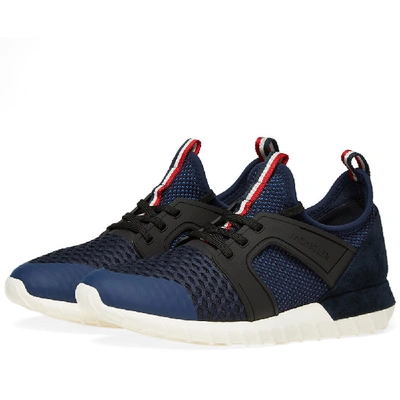 Shop Moncler Emilien Mesh Sneaker In Blue