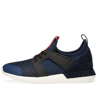 Shop Moncler Emilien Mesh Sneaker In Blue