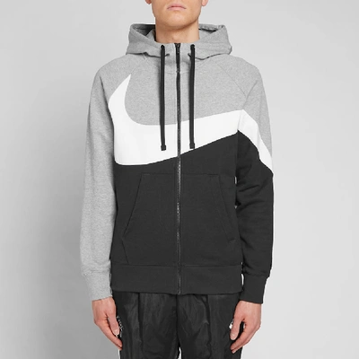 Nike Big Swoosh Zip Hoody In Grey | ModeSens