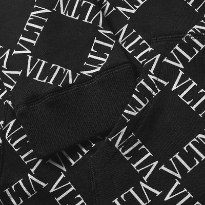 Shop Valentino Vltn Grid Zip Through Hoody In Black