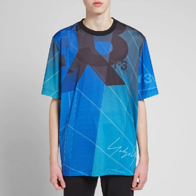 Shop Y-3 All Over Print Football Shirt In Green