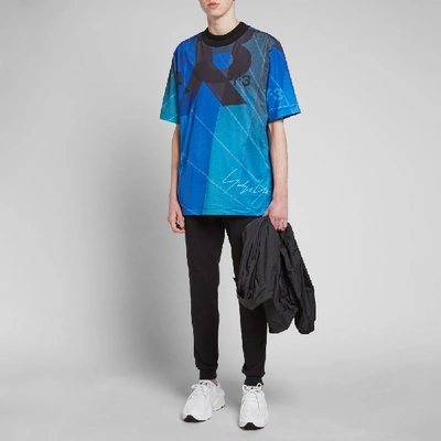 Shop Y-3 All Over Print Football Shirt In Green