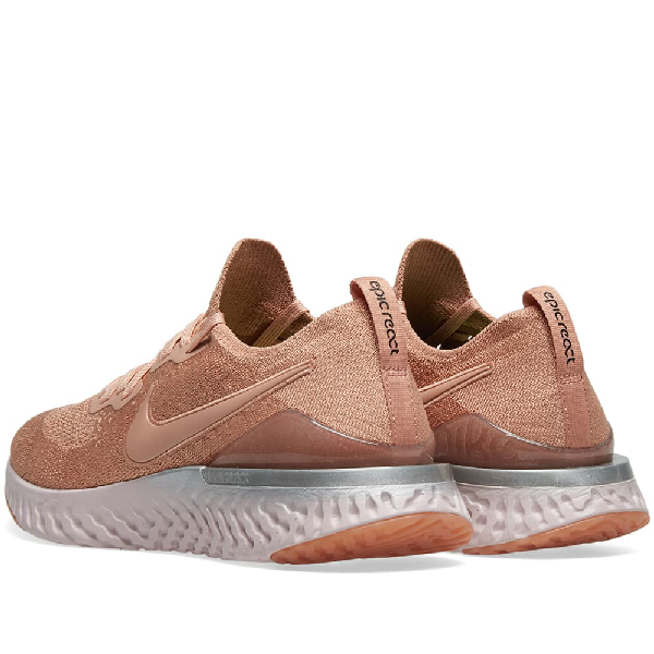 nike epic react flyknit 2 rose gold & barely rose nike epic react flyknit 2 rose gold & barely rose
