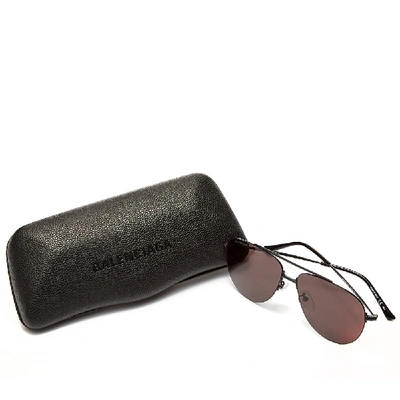 Shop Balenciaga Invisible Sunglasses In Black