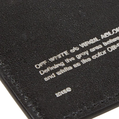 Shop Off-white Quote Passport Wallet In Black