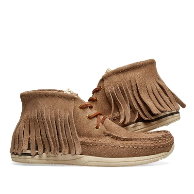 Shop Visvim Voyageur Moc Shaman Folk In Neutrals