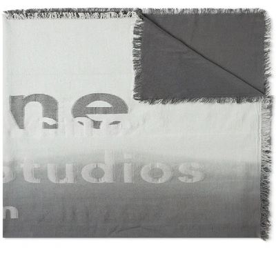 Shop Acne Studios Vinnie Large Throw Scarf In Grey