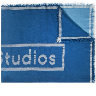 Shop Acne Studios Vinnie Large Throw Scarf In Blue