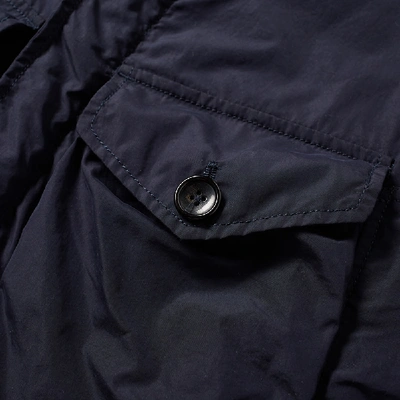 Shop Ten C Lightweight Tempest Hooded Reflective Jacket In Blue