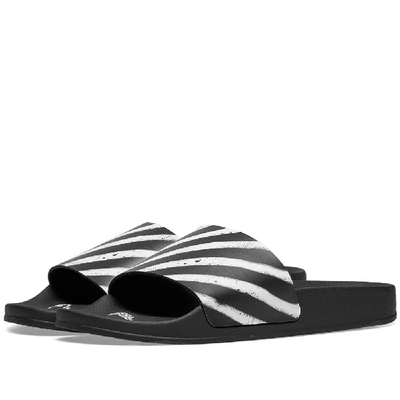 Shop Off-white Spray Stripe Slide In Black