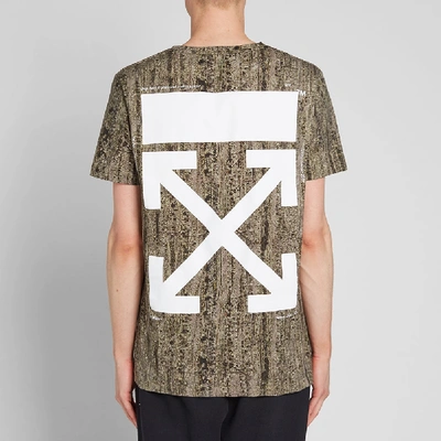 Shop Off-white Real Camo Diagonals Slim Tee In Brown