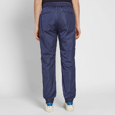 Shop Givenchy Embroidered Logo Track Pant In Blue