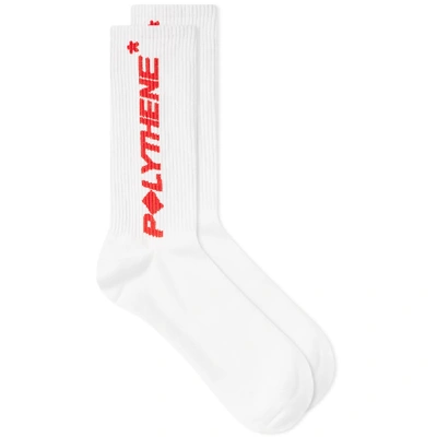 Shop Polythene Optics Logo Sock In White