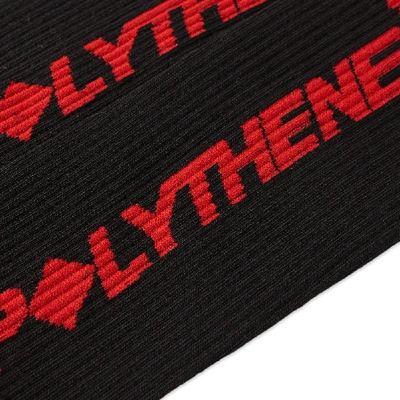 Shop Polythene Optics Logo Sock In Black