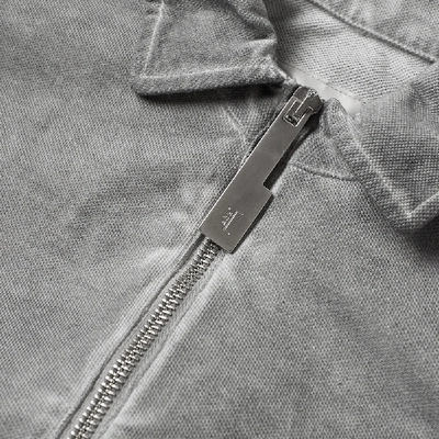 Shop A-cold-wall* Long Sleeve Quarter Zip Polo In Grey